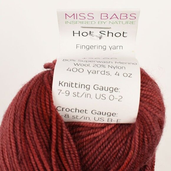 Miss Babs Hot Shot Fingering Yarn Superwash Merino Wool Nylon 400 Yds Corset - Picture 3 of 3